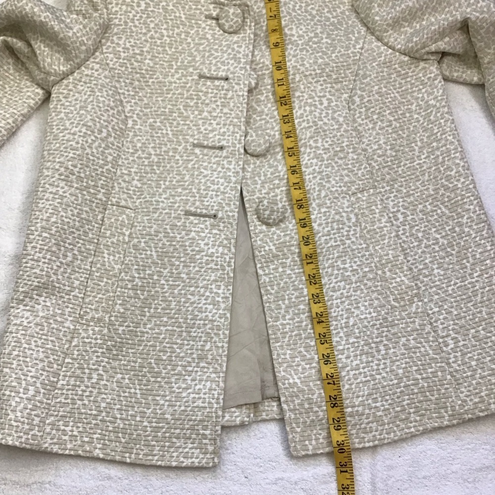ISABELLA DEMARCO WOMEN ELEGANT CLASSY BRIDGET JUBILEE CREAM TAN JACKET SIZE 8 - Picture 6 of 7